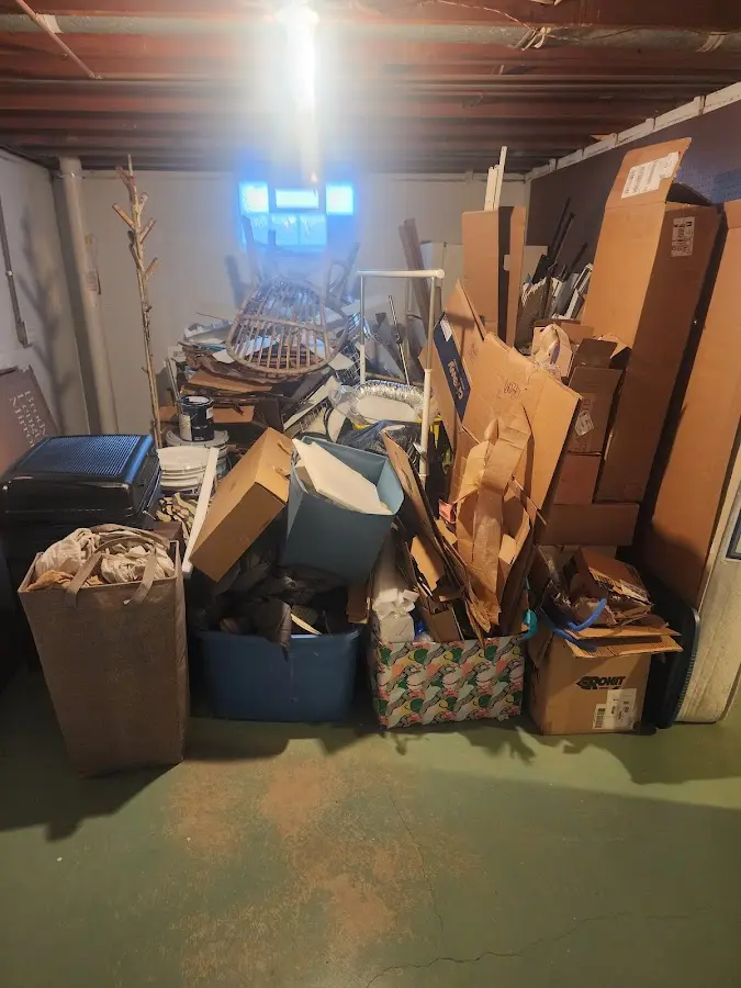 Roll-off dumpster container at job site for Yard Waste Dumpster Rental in Catskill